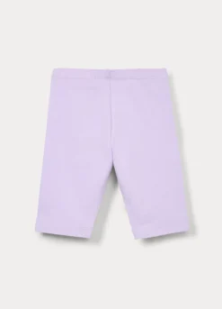 Leggings corti fit slim in jersey di cotone stretch