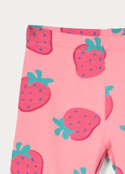 Leggings corti in jersey di cotone stretch bambina