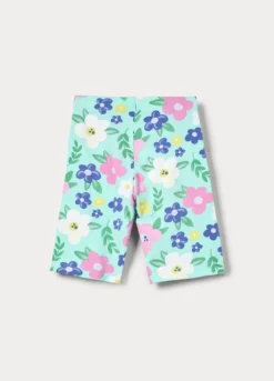 Leggings corti in jersey di cotone stretch bambina