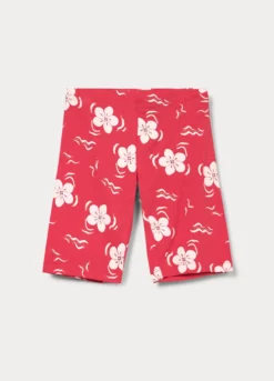Leggings corti in jersey di cotone stretch bambina