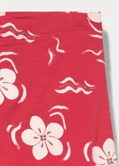 Leggings corti in jersey di cotone stretch bambina