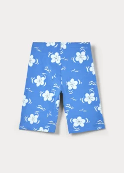 Leggings corti in jersey di cotone stretch bambina
