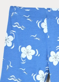 Leggings corti in jersey di cotone stretch bambina