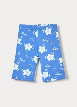 Leggings corti in jersey di cotone stretch bambina
