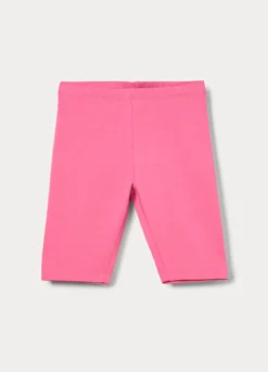 Leggings corti in jersey di cotone stretch bambina