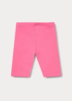 Leggings corti in jersey di cotone stretch bambina