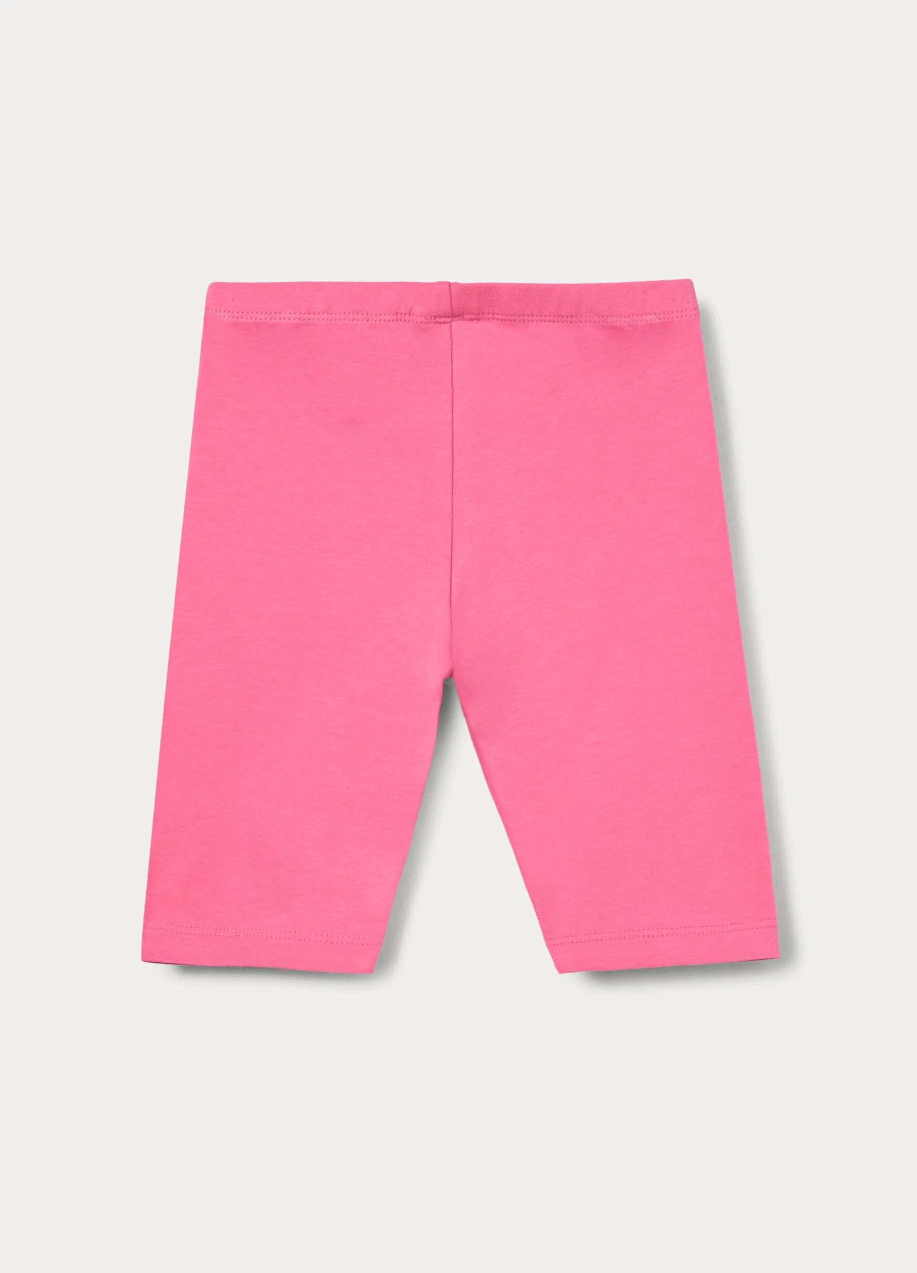 Leggings corti in jersey di cotone stretch bambina