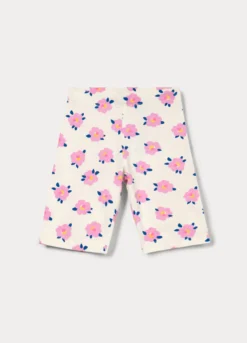 Leggings corti in jersey di cotone stretch bambina