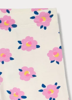 Leggings corti in jersey di cotone stretch bambina