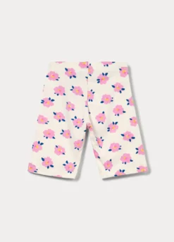 Leggings corti in jersey di cotone stretch bambina