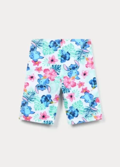 Leggings corti Stitch in jersey di cotone stretch bambina