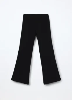 Leggings flare fit in cotone fleece stretch bambina