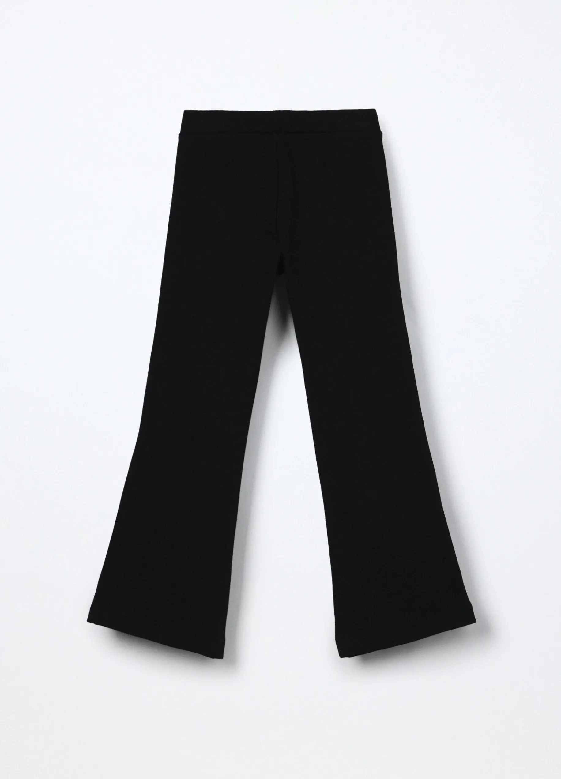 Leggings flare fit in cotone fleece stretch bambina