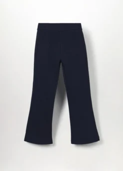 Leggings flare fit in cotone fleece stretch bambina