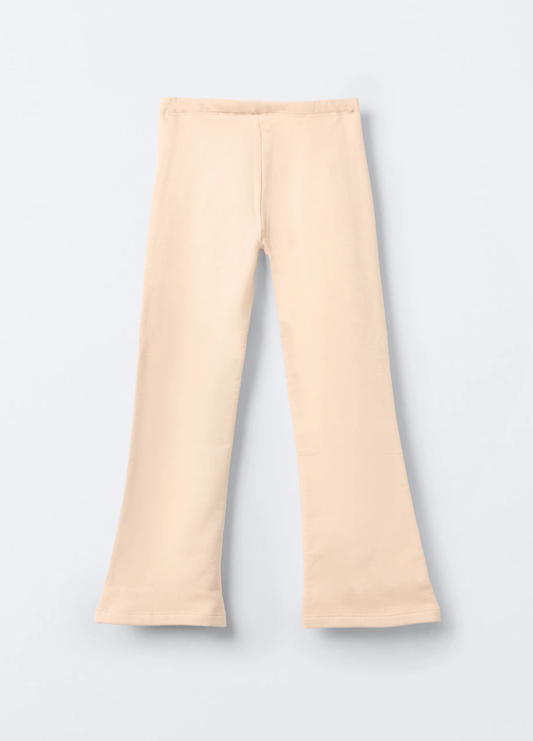 Leggings Flare Fit in cotone garzato stretch bambina