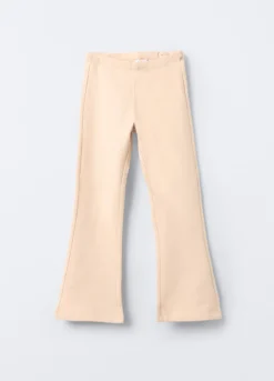 Leggings Flare Fit in cotone garzato stretch bambina