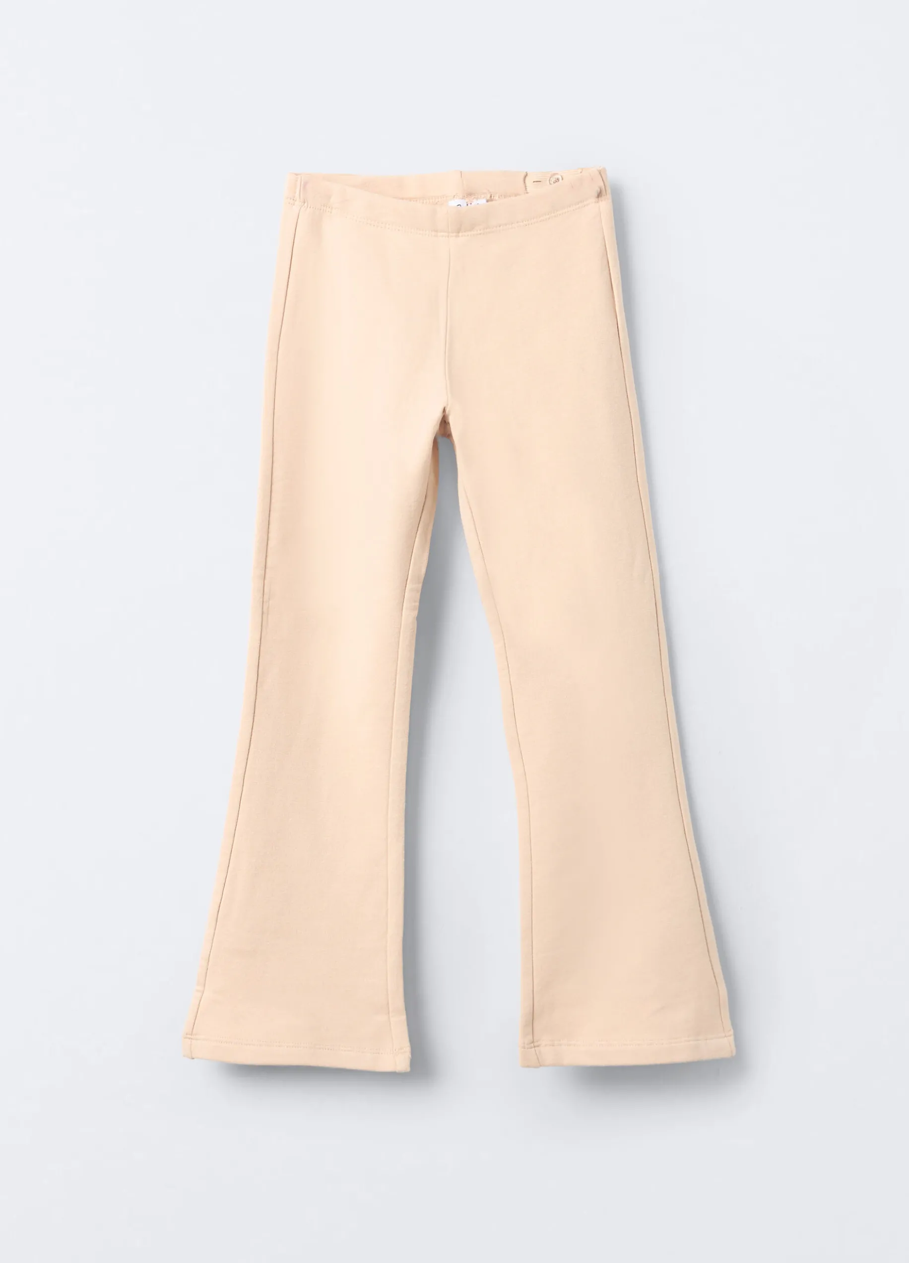 Leggings Flare Fit in cotone garzato stretch bambina