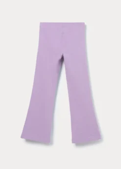 Leggings flare fit in jersey di cotone stretch bambina