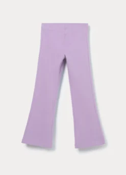 Leggings flare fit in jersey di cotone stretch bambina