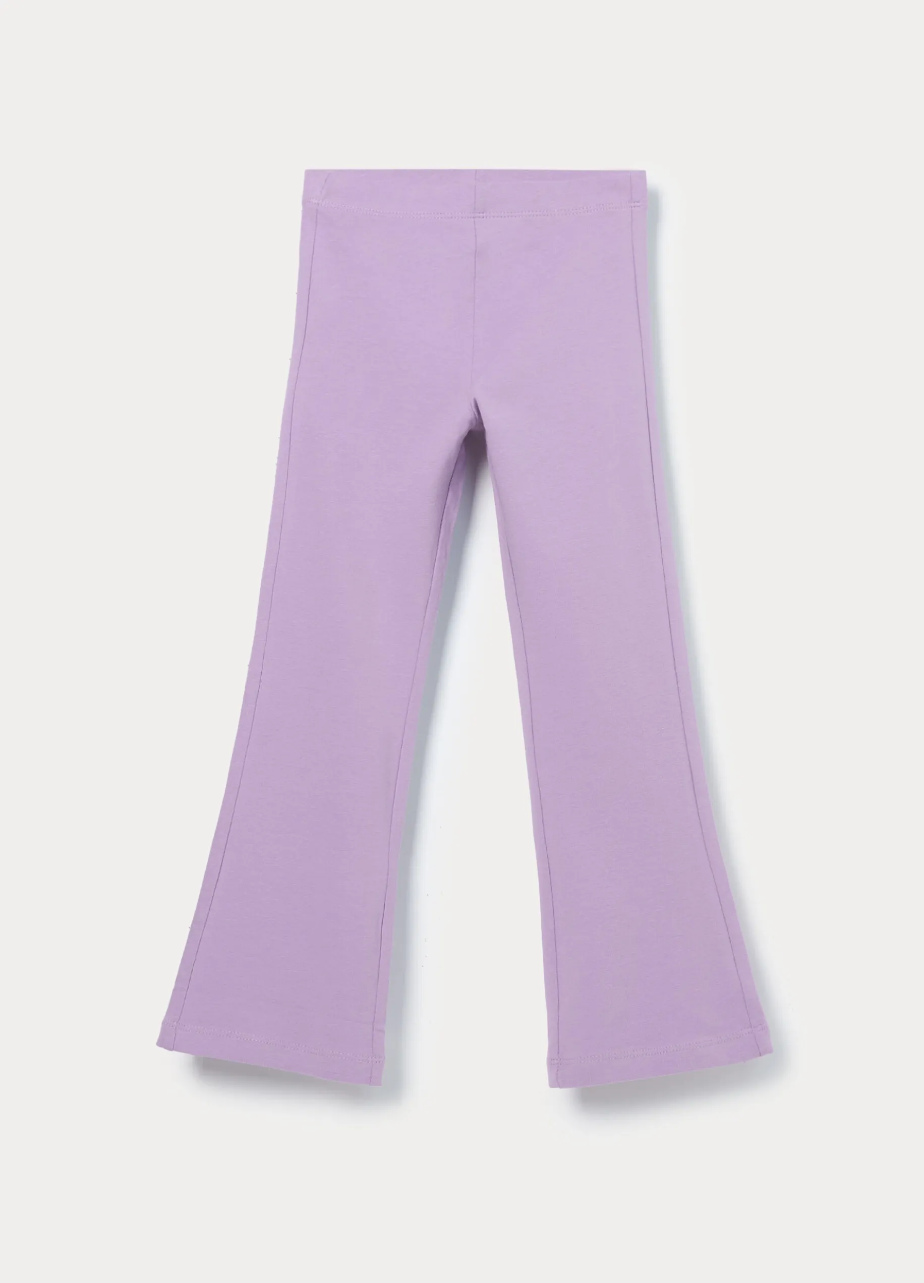Leggings flare fit in jersey di cotone stretch bambina