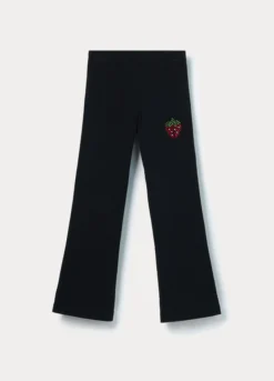 Leggings flare fit in jersey di cotone stretch bambina