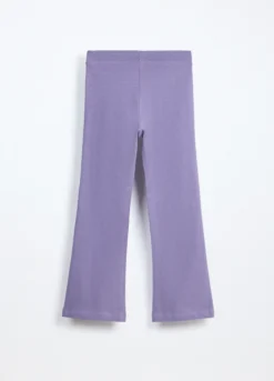 Leggings flare fit in jersey di cotone stretch bambina