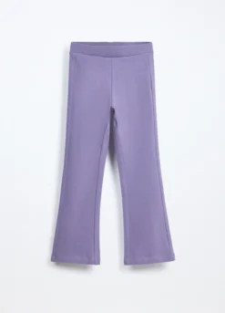 Leggings flare fit in jersey di cotone stretch bambina