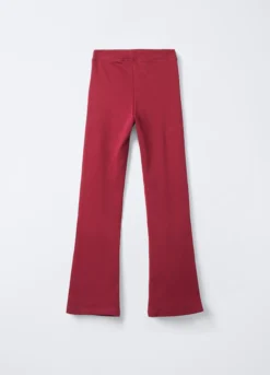 Leggings in costina di cotone stretch Flare Fit bambina