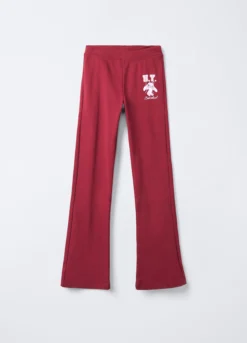 Leggings in costina di cotone stretch Flare Fit bambina