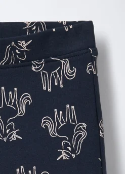 Leggings in costina di cotone stretch Flare Fit bambina