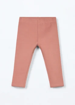 Leggings in cotone fleece stretch neonata