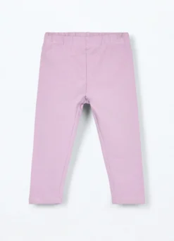 Leggings in cotone fleece stretch neonata