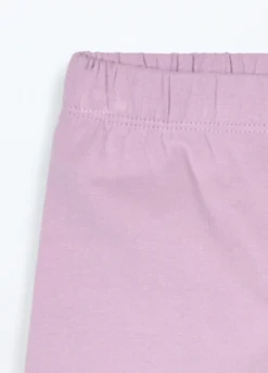 Leggings in cotone fleece stretch neonata
