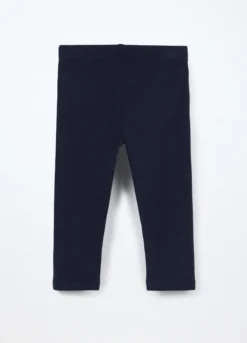 Leggings in cotone fleece stretch neonata
