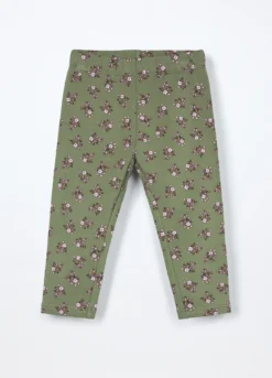 Leggings in cotone fleece stretch neonata