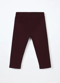 Leggings in cotone fleece stretch neonata