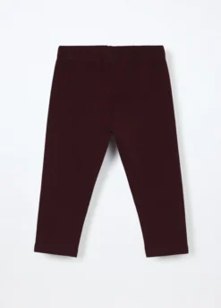 Leggings in cotone fleece stretch neonata