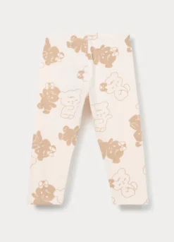 Leggings in jersey di cotone stretch bimba