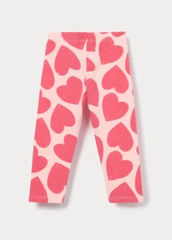 Leggings in jersey di cotone stretch bimba