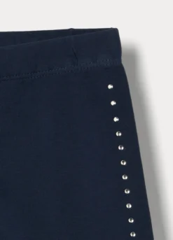 Leggings in jersey di cotone stretch bimba