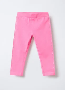 Leggings in jersey di cotone stretch bimba