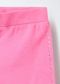 Leggings in jersey di cotone stretch bimba