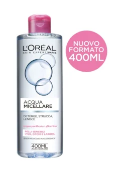 L'Oréal Paris Acqua Micellare Deterge, Strucca, Lenisce, 400 ml.