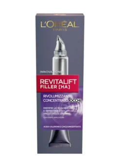L'Oréal Paris Contorno Occhi Revitalift Filler, Azione Antirughe Rivolumizzante con Acido Ialuronico Concentrato, 15 ml.