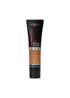 L'Oréal Paris Fondotinta Infaillible 32H Matte Cover, Make-Up dal Finish Matte Copertura Totale sulla Pelle, 320 Caramel, 30 ml.