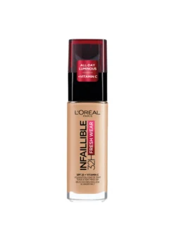 L'Oréal Paris Fondotinta Liquido Infaillible 32H, Coprente a Lunga Tenuta 32H, Formula Waterproof Idratante, 200 Sable Doré , 30ml.