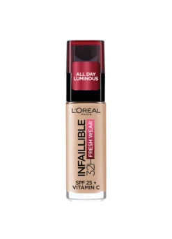 L'Oréal Paris Fondotinta Liquido Infaillible 32H, Coprente a Lunga Tenuta 32H, Formula Waterproof Idratante, 110 Vanille Rosé, 30ml.