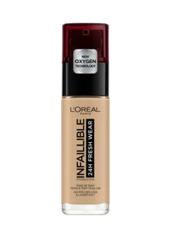 L'Oréal Paris Fondotinta Liquido Infaillible 32H, Coprente a Lunga Tenuta 32H, Formula Waterproof Idratante, 140 Beige Doré, 30ml.