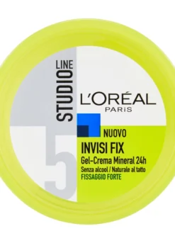 L'Oréal Paris Gel per Capelli Studio Line Invisi Fx Gel Crema Mineral 24h, Fissaggio Forte, 150 ml.