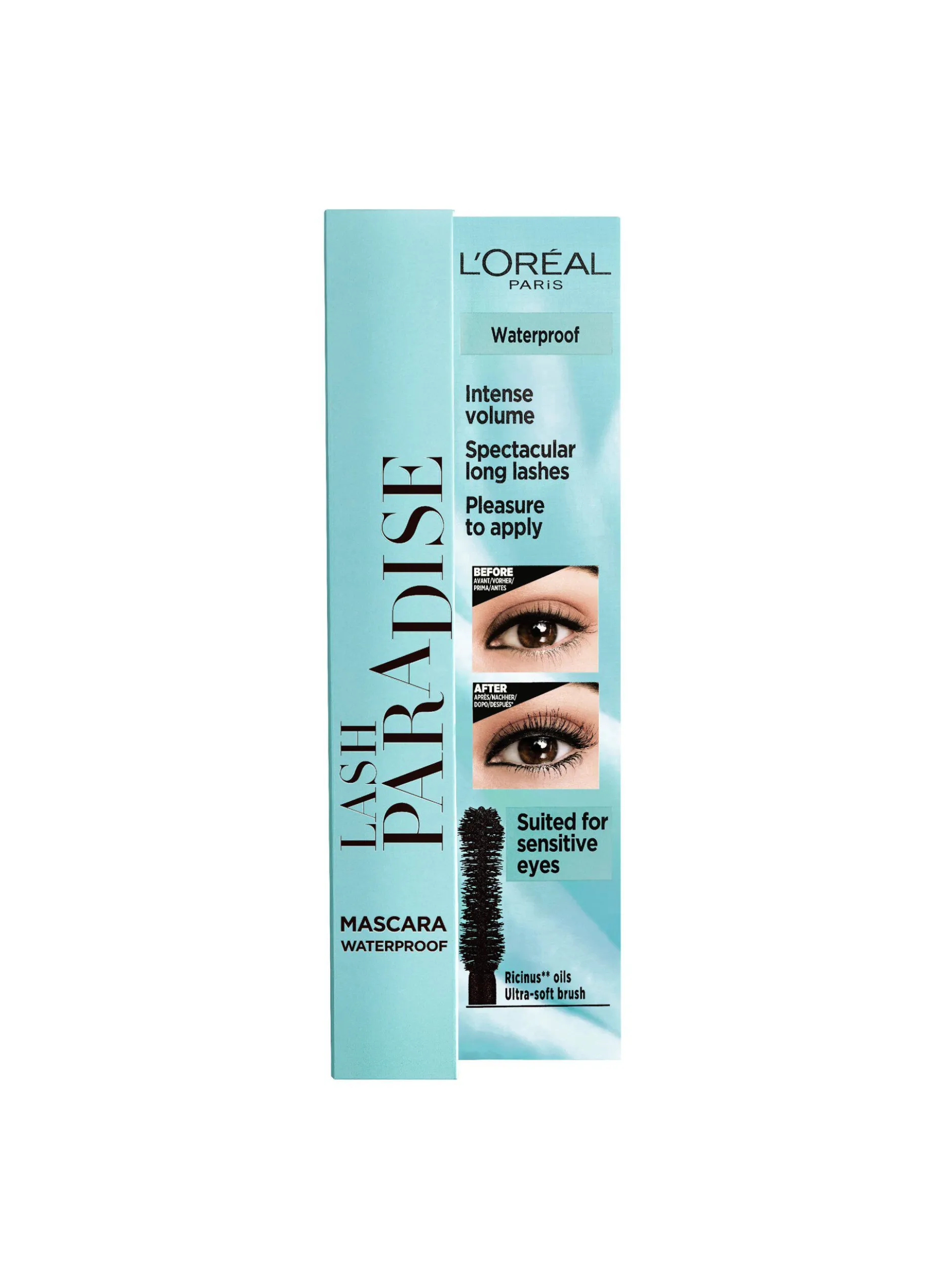 L'Oréal Paris Lash Paradise, Mascara Volumizzante e Allungante, Waterproof, Nero, 6,4 ml.